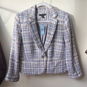 Ann Taylor Multicolor Tweed Blazer